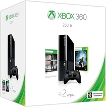 Игровая приставка XBOX360 E (250GB) FREEBOOT+20игр +диск Halo 4+код загрузки Tomb Raider