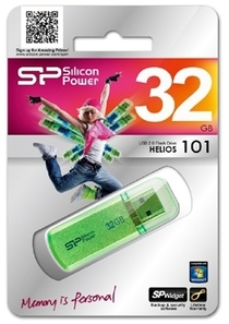 USB 32Gb Silicon Power Helios 101 Green зеленый