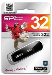USB 32Gb Silicon Power Luxmini 322 Black
