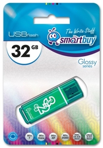 USB 32Gb Smart Buy Glossy зеленый