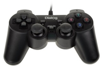 Игровой джойстик PC компьютерный проводной Dialog GP-A11 USB черный