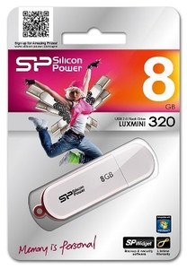 USB 8Gb Silicon Power Luxmini 320 белый