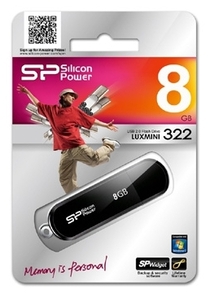 USB 8Gb Silicon Power Luxmini 322 Black черный