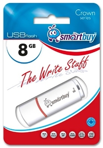 USB 8Gb Smart Buy Crown белый