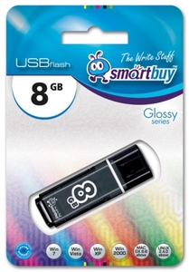 USB 8Gb Smart Buy Glossy series Black