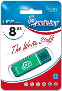 USB 8Gb Smart Buy Glossy series Green