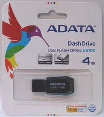 USB 4Gb A-Data UV100 Black Черный