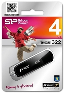 USB 4Gb Silicon Power Luxmini 322 Black