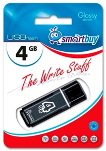 USB 4Gb Smart Buy Glossy series Black